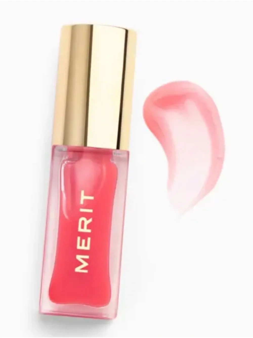 MERIT Shade Slick Tinted Lip Oil Gloss In Maraschino  Sheer Red